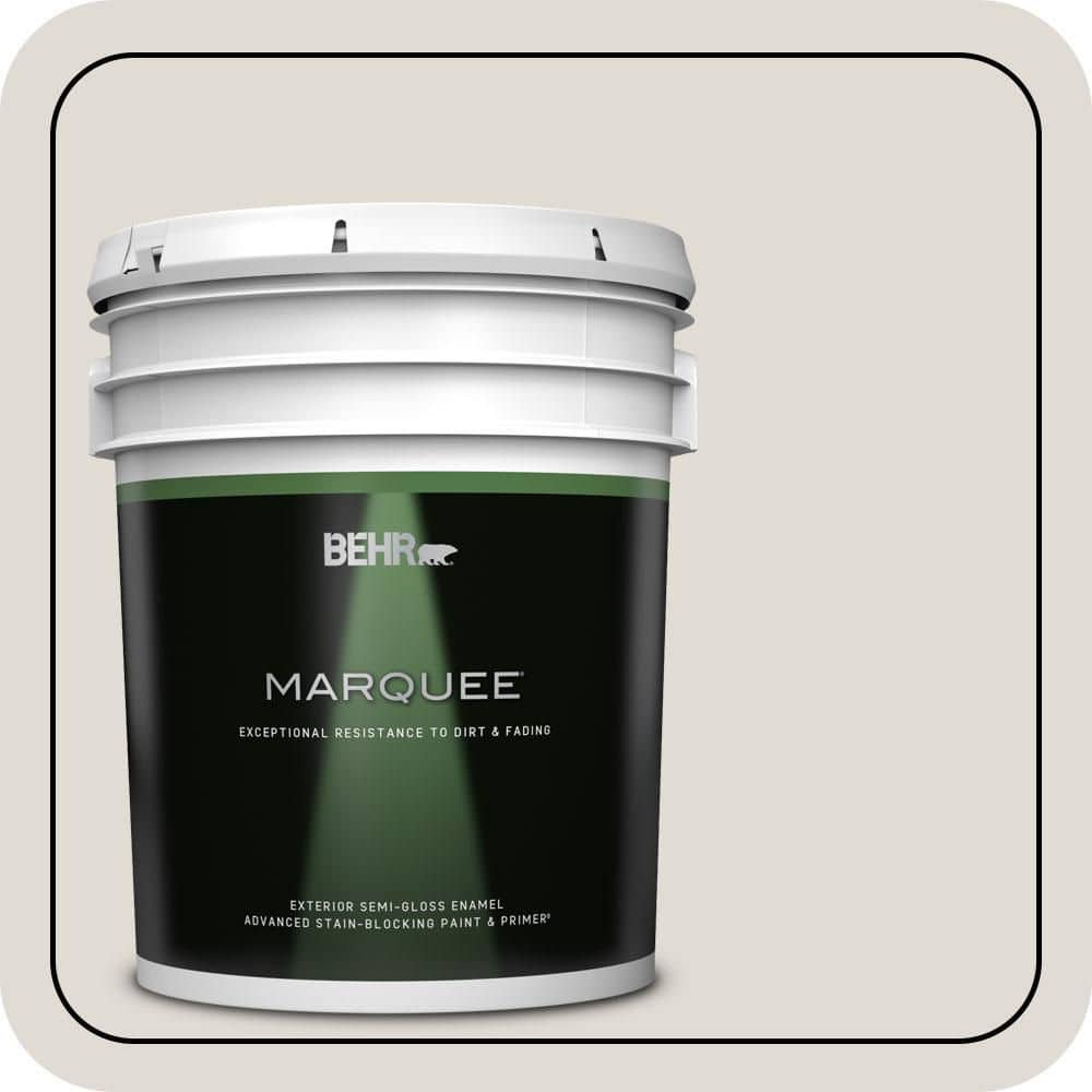 BEHR MARQUEE 5 gal. #T13-2 Empire Porcelain Semi-Gloss Enamel Exterior Paint & Primer