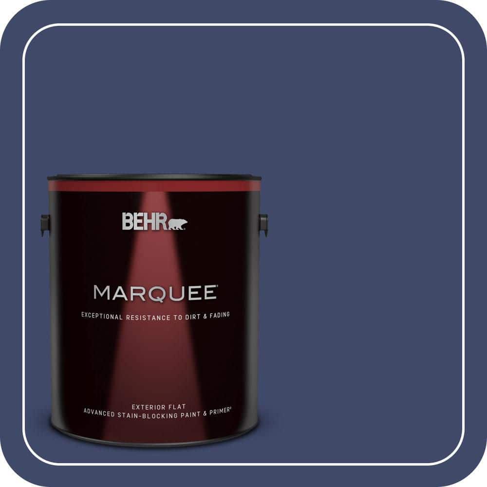BEHR MARQUEE 1 gal. #PPU15-01 Nobility Blue Flat Exterior Paint & Primer