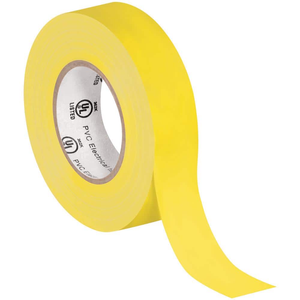 Unbranded 3/4 in. x 20 yds. Yellow Electrical Tape (10 Pack)