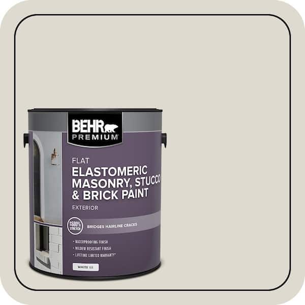 BEHR PREMIUM 1 gal. #790C-2 Silver Drop Elastomeric Masonry, Stucco and Brick Exterior Paint (2)