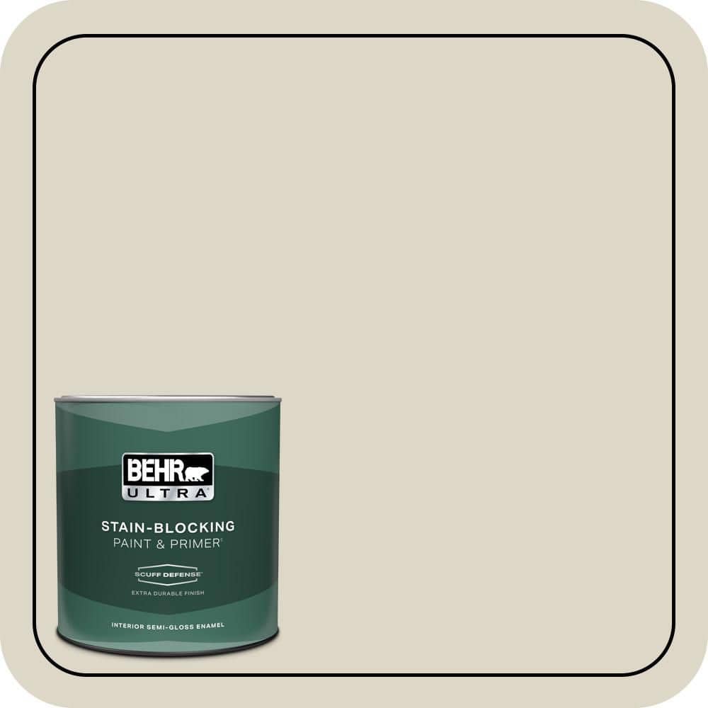 BEHR ULTRA 1 qt. #N330-2 Prairie Dust Extra Durable Semi-Gloss Enamel Interior Paint & Primer