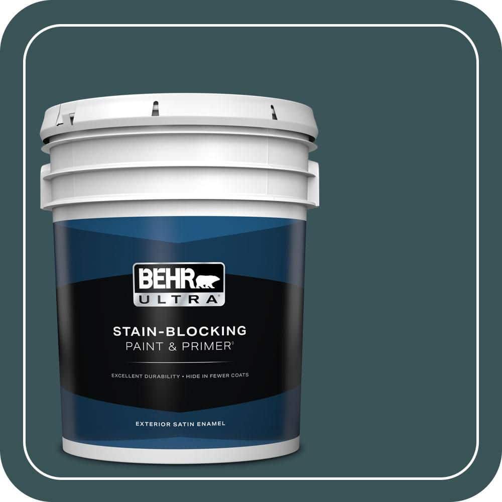 BEHR ULTRA 5 gal. #T11-6 Almost Famous Satin Enamel Exterior Paint & Primer