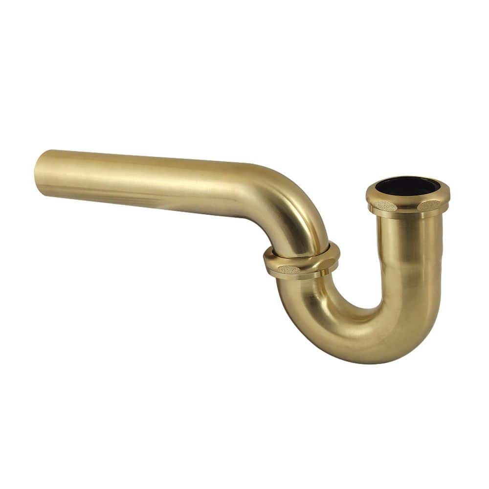 Kingston Brass Made To Match 1-1/2 in. 18-Gauge Decor P-Trap in Brushed Brass (1)
