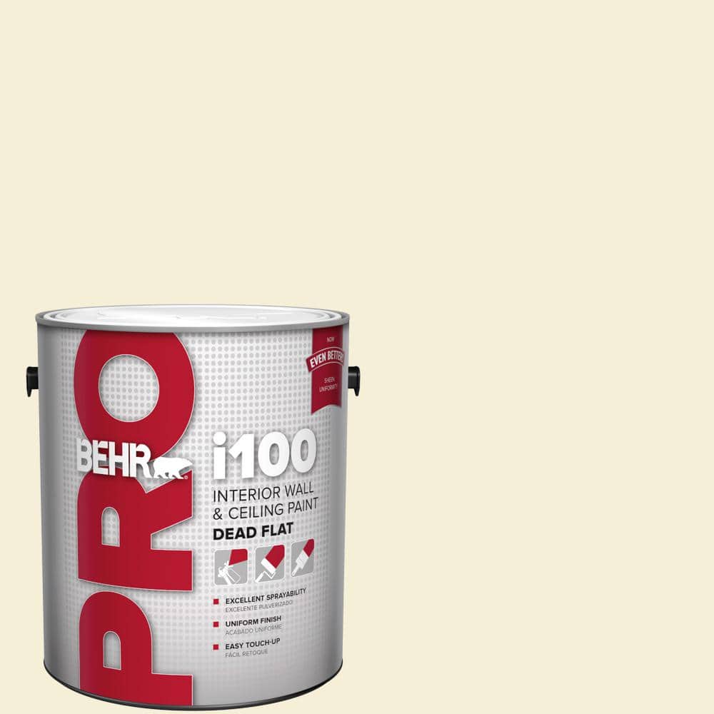 BEHR PRO 1 gal. #W-B-320 White Corn Dead Flat Interior Paint