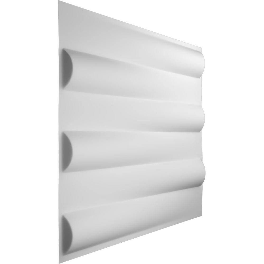 Ekena Millwork 1 in. x 19-5/8 in. x 19-5/8 in. PVC White Naomi EnduraWall Decorative 3D Wall Panel (2.67 sq. ft.) (3)