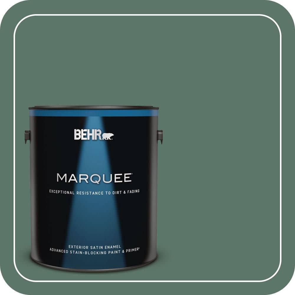 BEHR MARQUEE 1 gal. #S420-6 Pine Brook Satin Enamel Exterior Paint & Primer