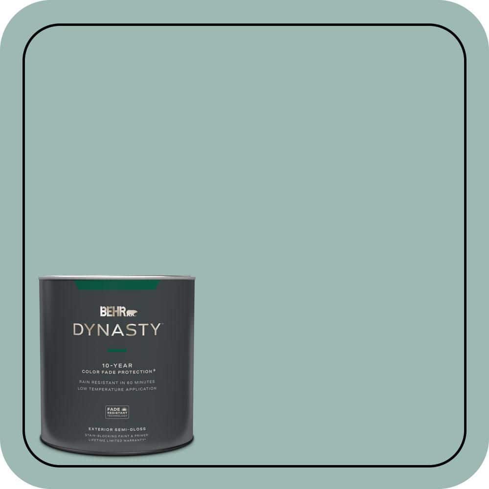 BEHR DYNASTY 1 qt. #PPU12-08 Opal Silk Semi-Gloss Enamel Exterior Stain-Blocking Paint & Primer