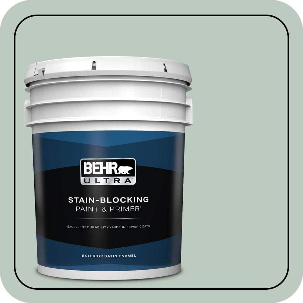 BEHR ULTRA 5 gal. #N420-2 Mountain Falls Satin Enamel Exterior Paint & Primer