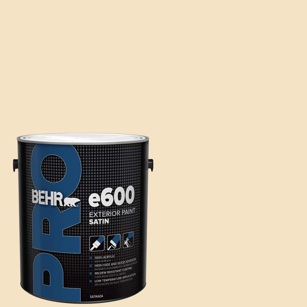 BEHR PRO 1 gal. #PPU6-10 Cream Puff Satin Enamel Exterior Paint (1)