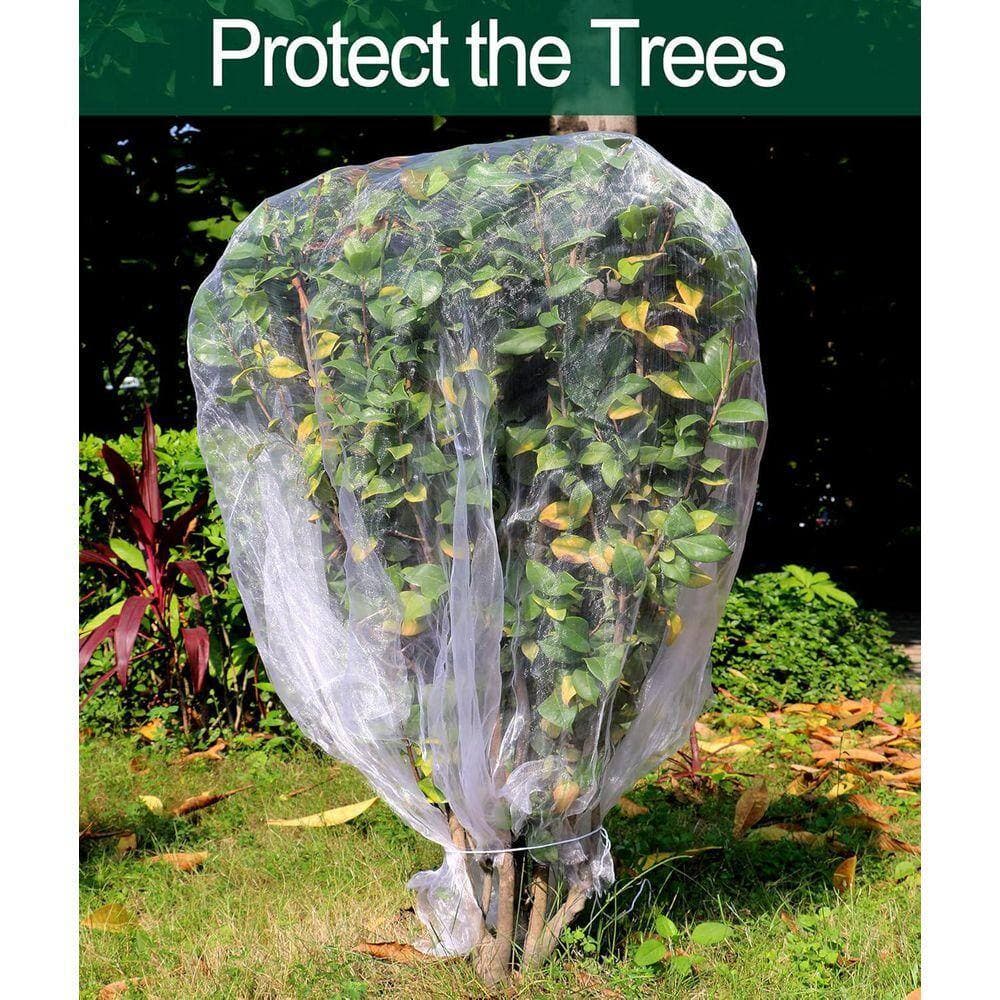 KIWDZFU Insect Mesh Netting 10 ft. x 64 ft. 1 mm Ultra Fine Mosquito Bug Bird Barrier 60 Mesh Plant Cover Gardening (2)