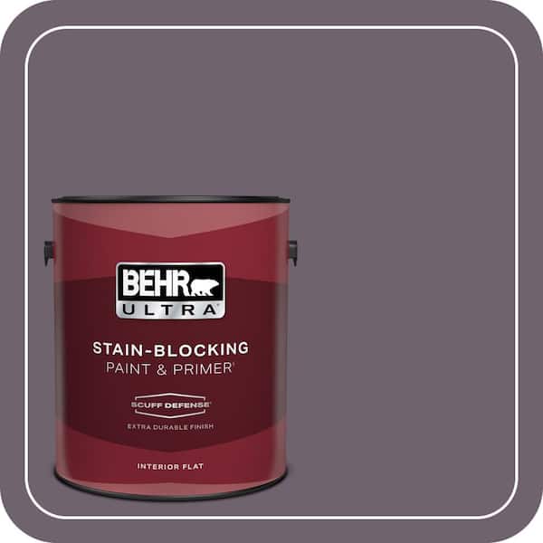 BEHR ULTRA 1 gal. #670F-6 Vintage Grape Extra Durable Flat Interior Paint & Primer (2)
