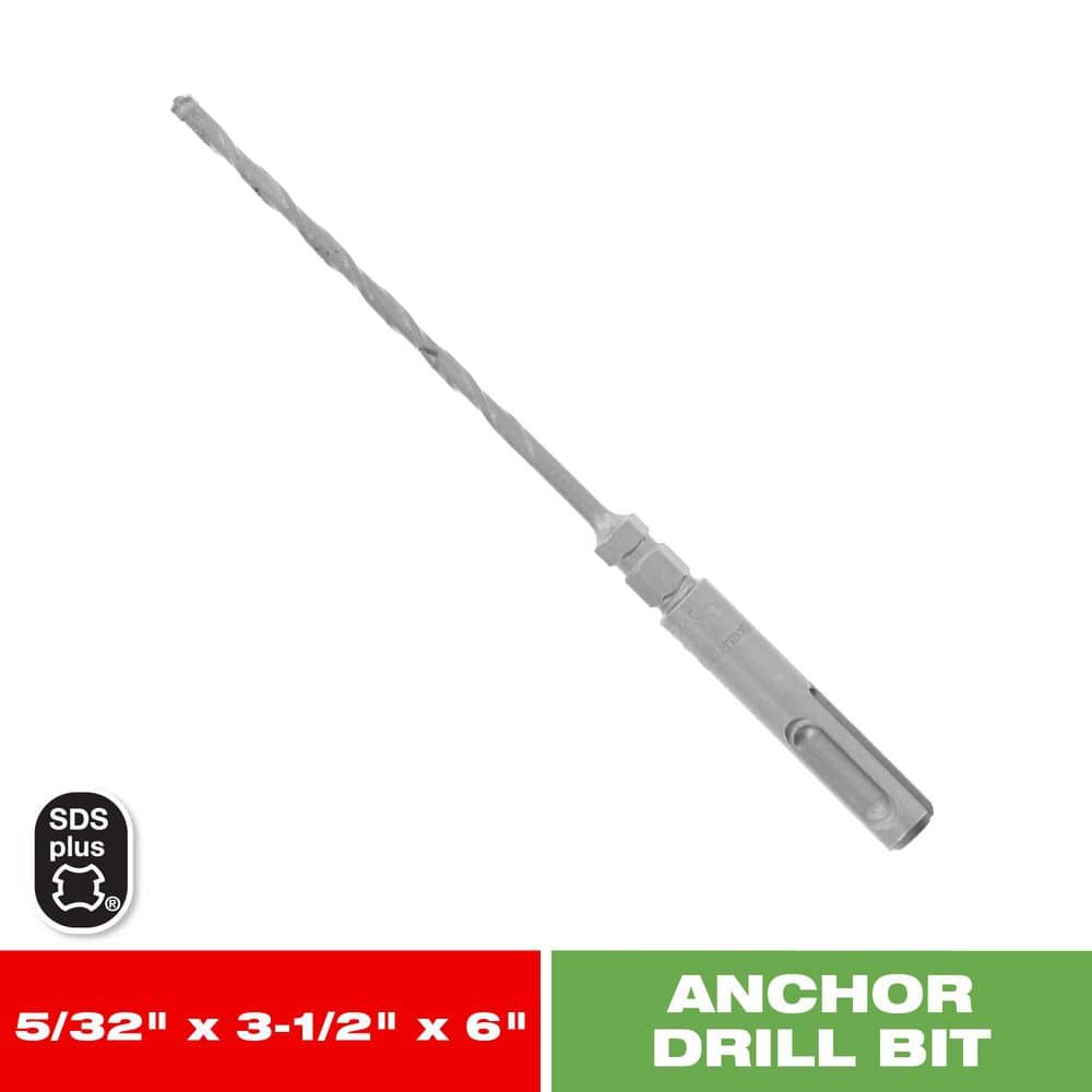 DIABLO 5/32 in. x 3-1/2 in. x 6 in. SDS-Plus Full Carbide Head Concrete Anchor Hammer Drill Percussion Bit (1)