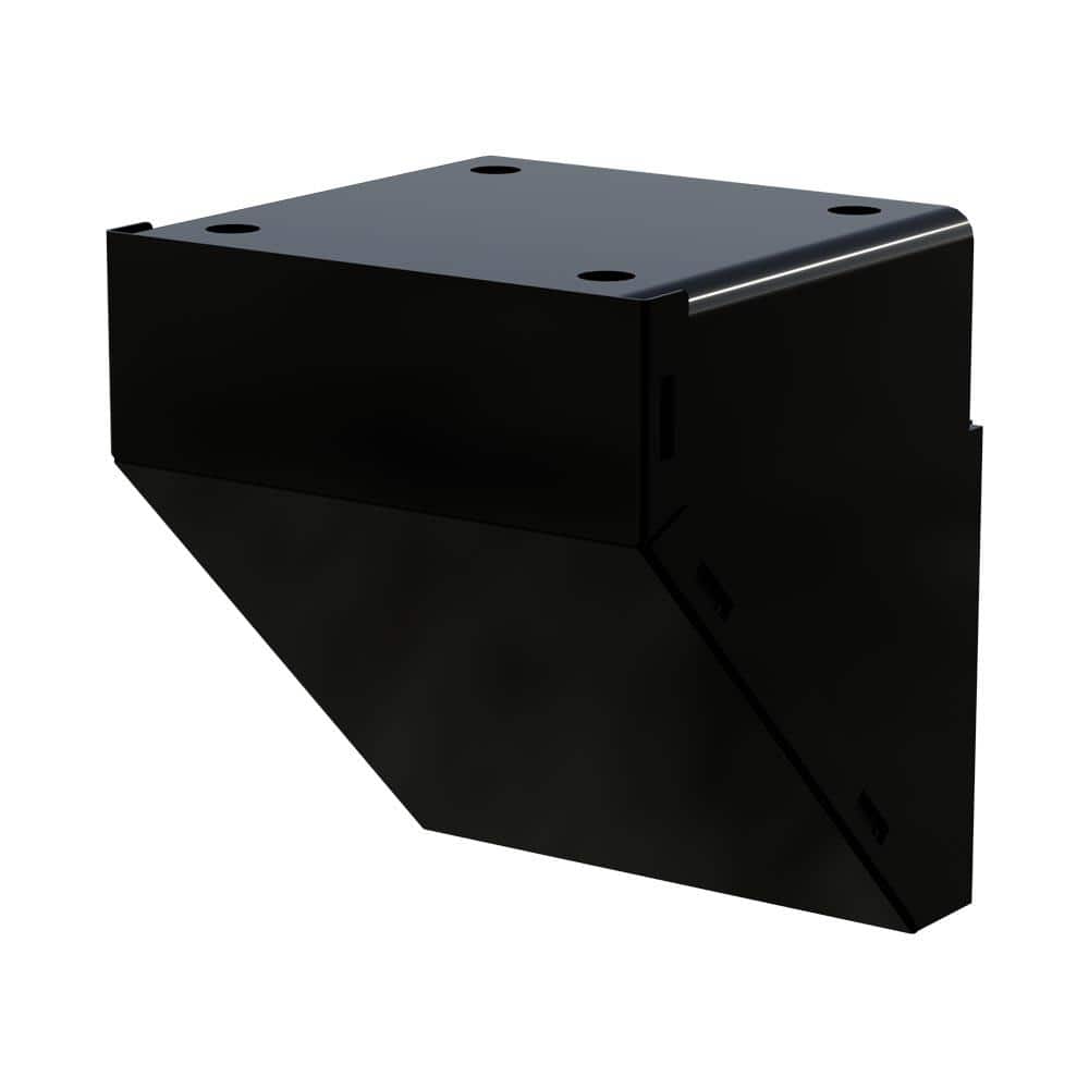PEAK Aluminum Railing 6.5 in. H x 4.5 in. W Black Steel Deck Railing Mid/End/Stair Fascia Mount Bracket for 42 in. High System