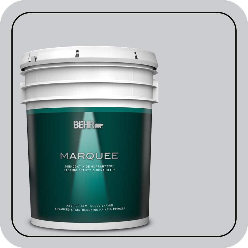 BEHR MARQUEE 5 gal. #PPU26-16 Hush Semi-Gloss Enamel Interior Paint & Primer