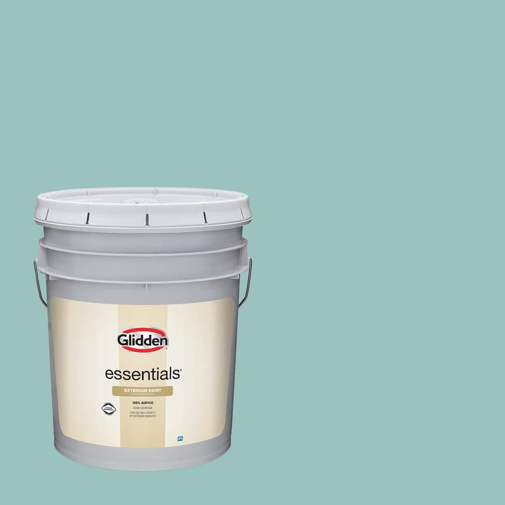 Glidden Essentials 5 gal. PPG1142-4 Pitter Patter Flat Exterior Paint