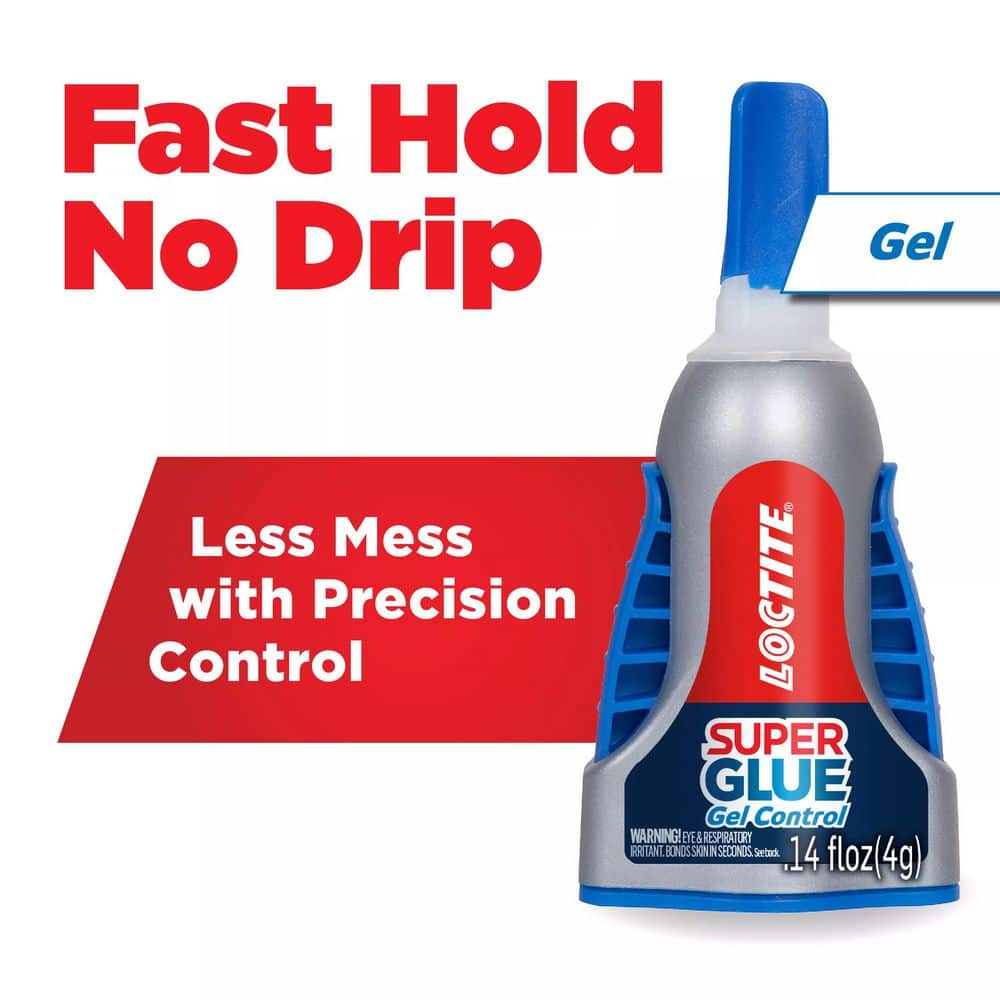 Loctite Super Glue 0.14 oz.Gel Control Clear Applicator (each) (2)