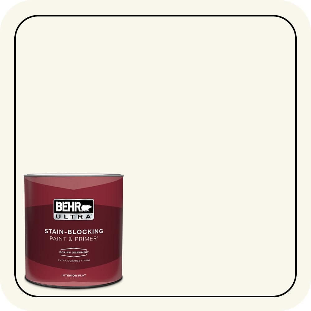 BEHR ULTRA 1 qt. #YL-W10 Night Blooming Jasmine Extra Durable Flat Interior Paint & Primer (1)