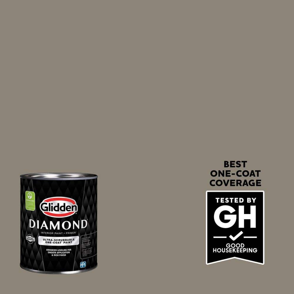 Glidden Diamond 1 qt. #PPG1008-5 Roller Coaster Eggshell Interior Paint with Primer
