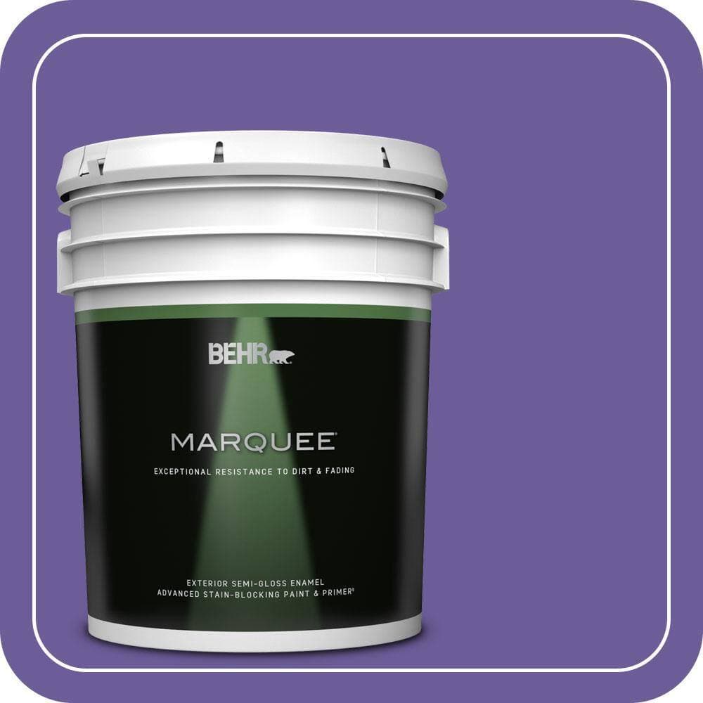 BEHR MARQUEE 5 gal. #P560-6 Just a Fairytale Semi-Gloss Enamel Exterior Paint & Primer