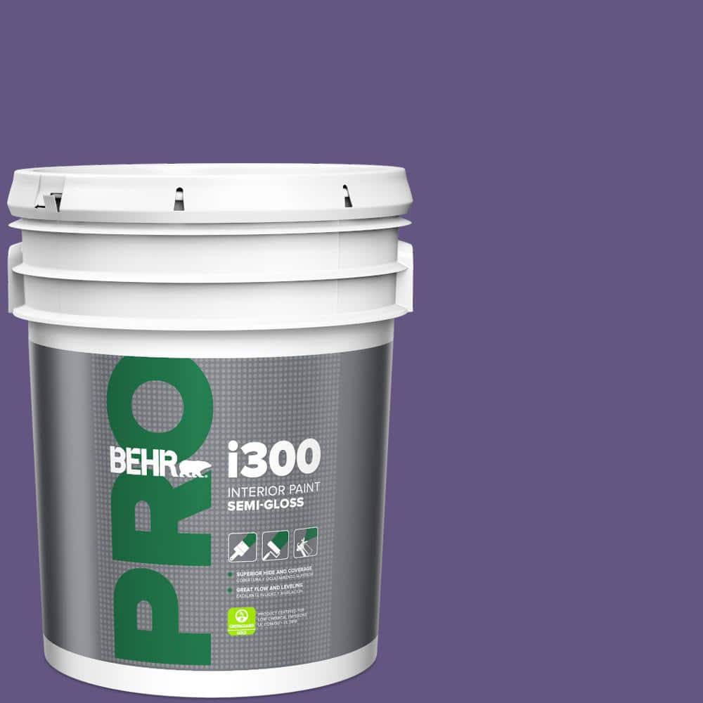 BEHR PRO 5 gal. #PPU16-02 Vigorous Violet Semi-Gloss Interior Paint