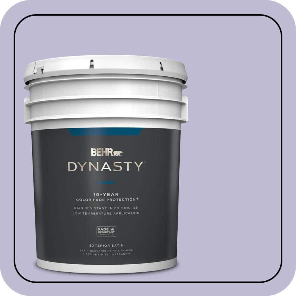 BEHR DYNASTY 5 gal. #640C-3 Twilight Pearl Satin Enamel Exterior Stain-Blocking Paint & Primer