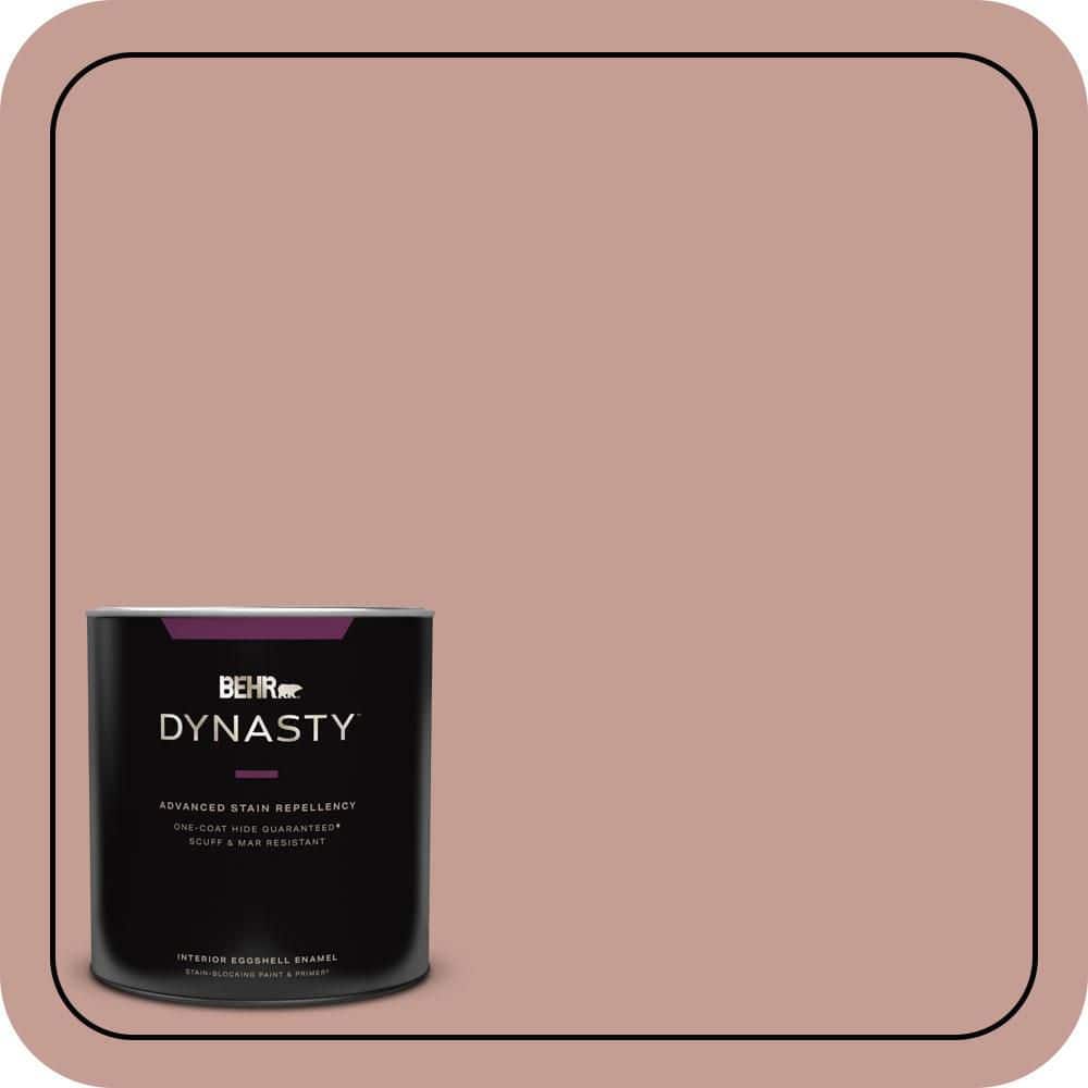 BEHR DYNASTY 1 qt. #S170-4 Retro Pink One-Coat Hide Eggshell Enamel Interior Stain-Blocking Paint and Primer