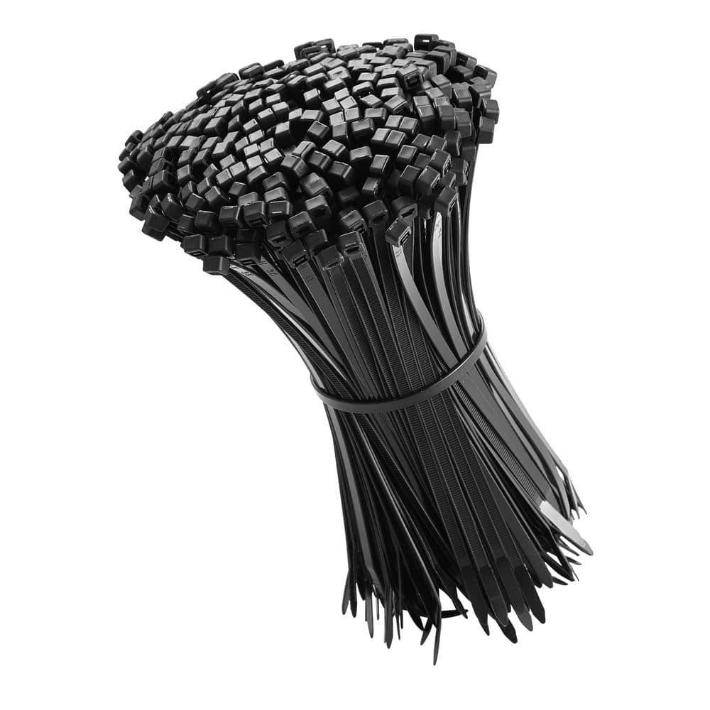 VEVOR 1000 Pack Cable Zip Ties, 8 in. Heavy Duty Cable Wire Ties with 45 lbs. Tensile Strength, Self-Locking Nylon Tie Wraps (2)