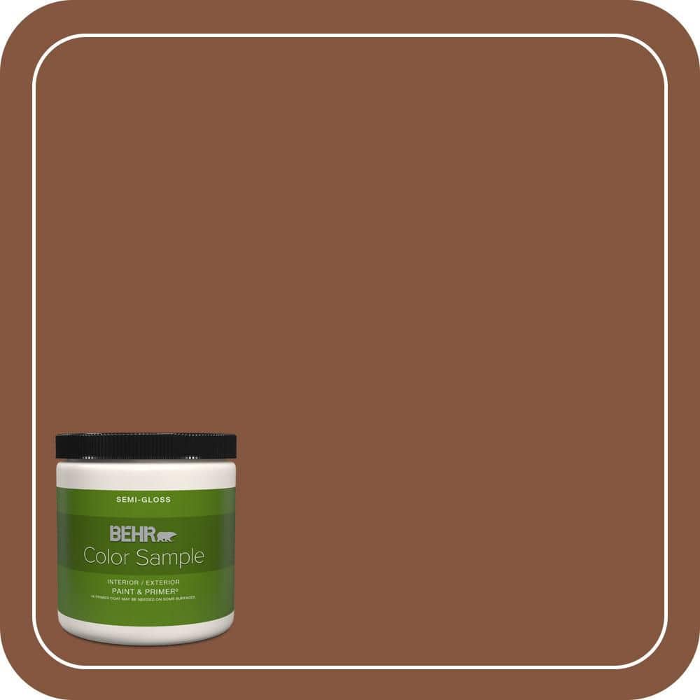 BEHR PREMIUM PLUS #230F-7 Florence Brown Interior/Exterior Paint & Primer Color Sample