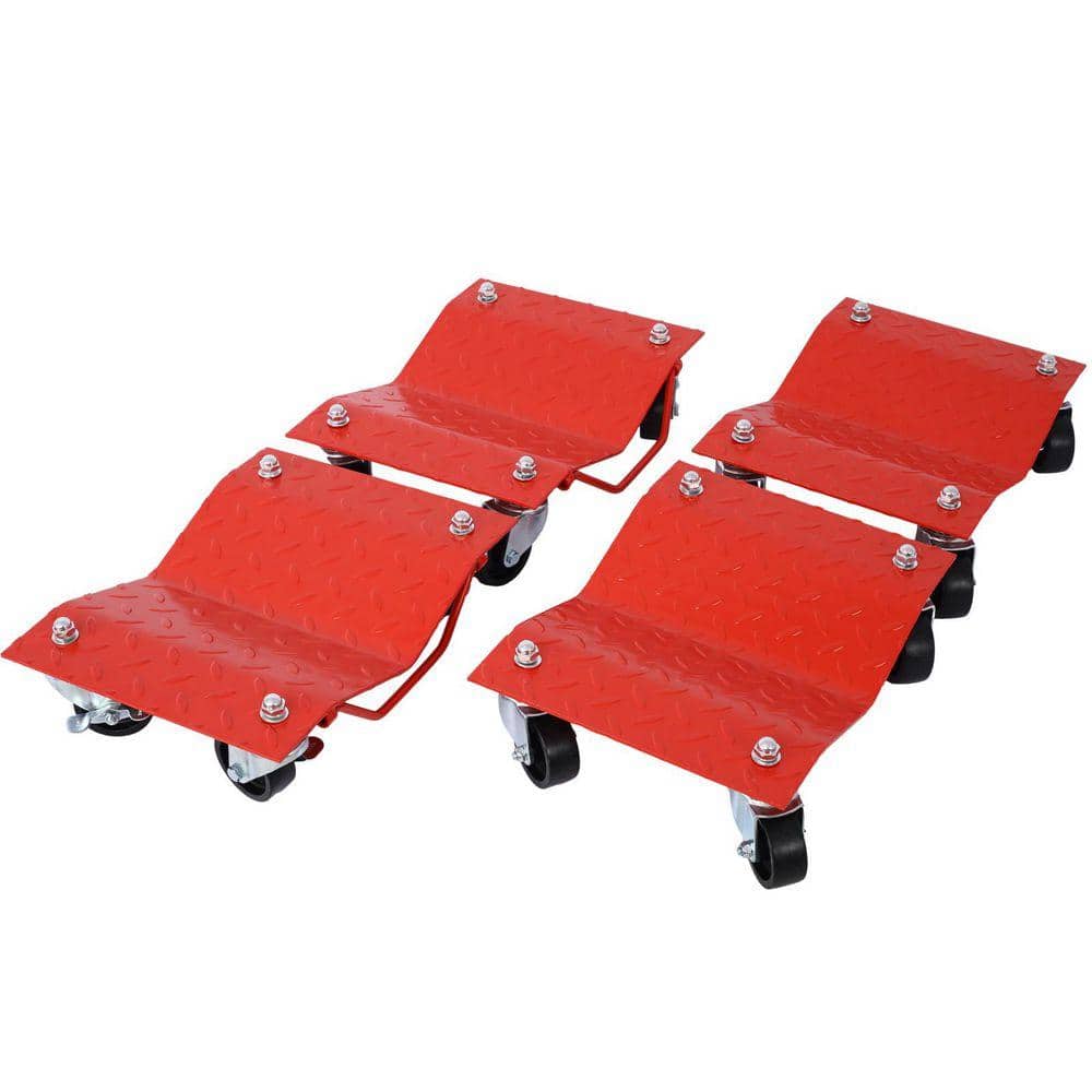 Huluwat 4 PCS 1500 lb. Capacity Heavy Duty Steel Hand Truck, Red (1)