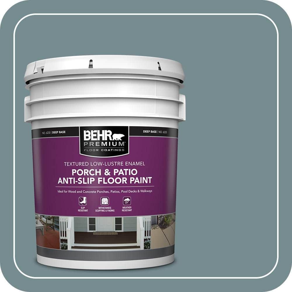 BEHR PREMIUM 5 gal. #PFC-53 Leisure Time Textured Low-Lustre Enamel Interior/Exterior Porch and Patio Anti-Slip Floor Paint