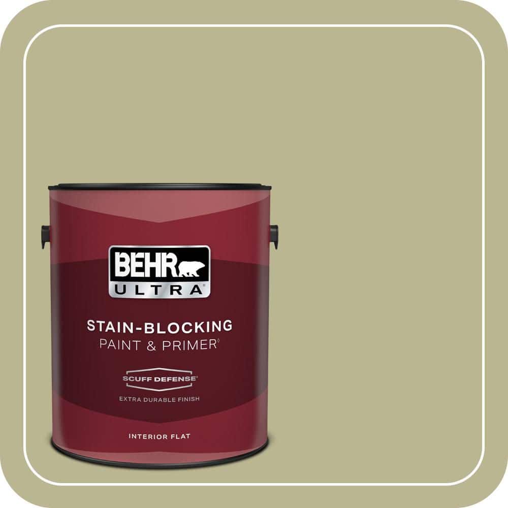BEHR ULTRA 1 gal. #MQ6-56 Lichen Extra Durable Flat Interior Paint & Primer