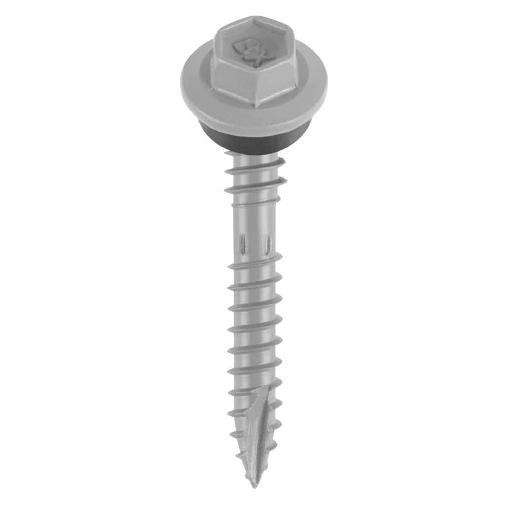 Teks #10 x 2-1/2 in. Steel External Hex Head Washer Sharp Point Elite Sheet Metal Roofing Screws (60-Pack)