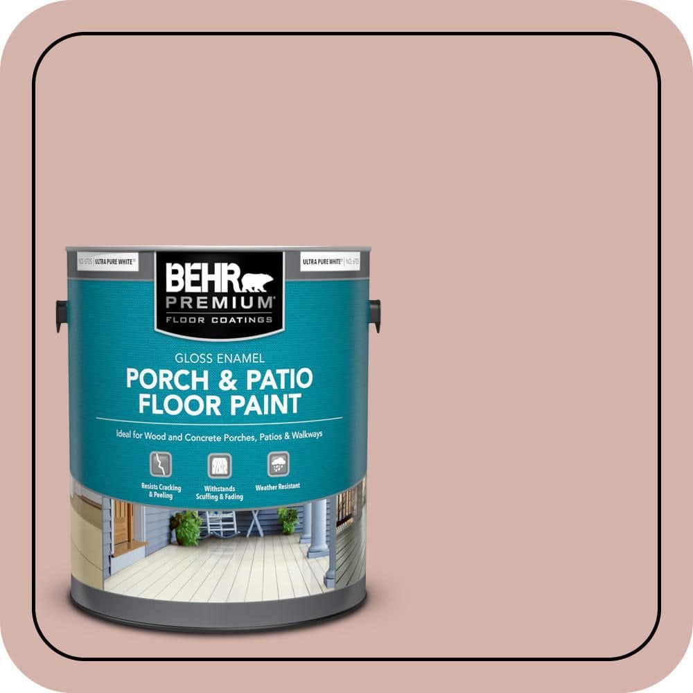 BEHR PREMIUM 1 gal. #S170-3 Castilian Pink Gloss Enamel Interior/Exterior Porch and Patio Floor Paint