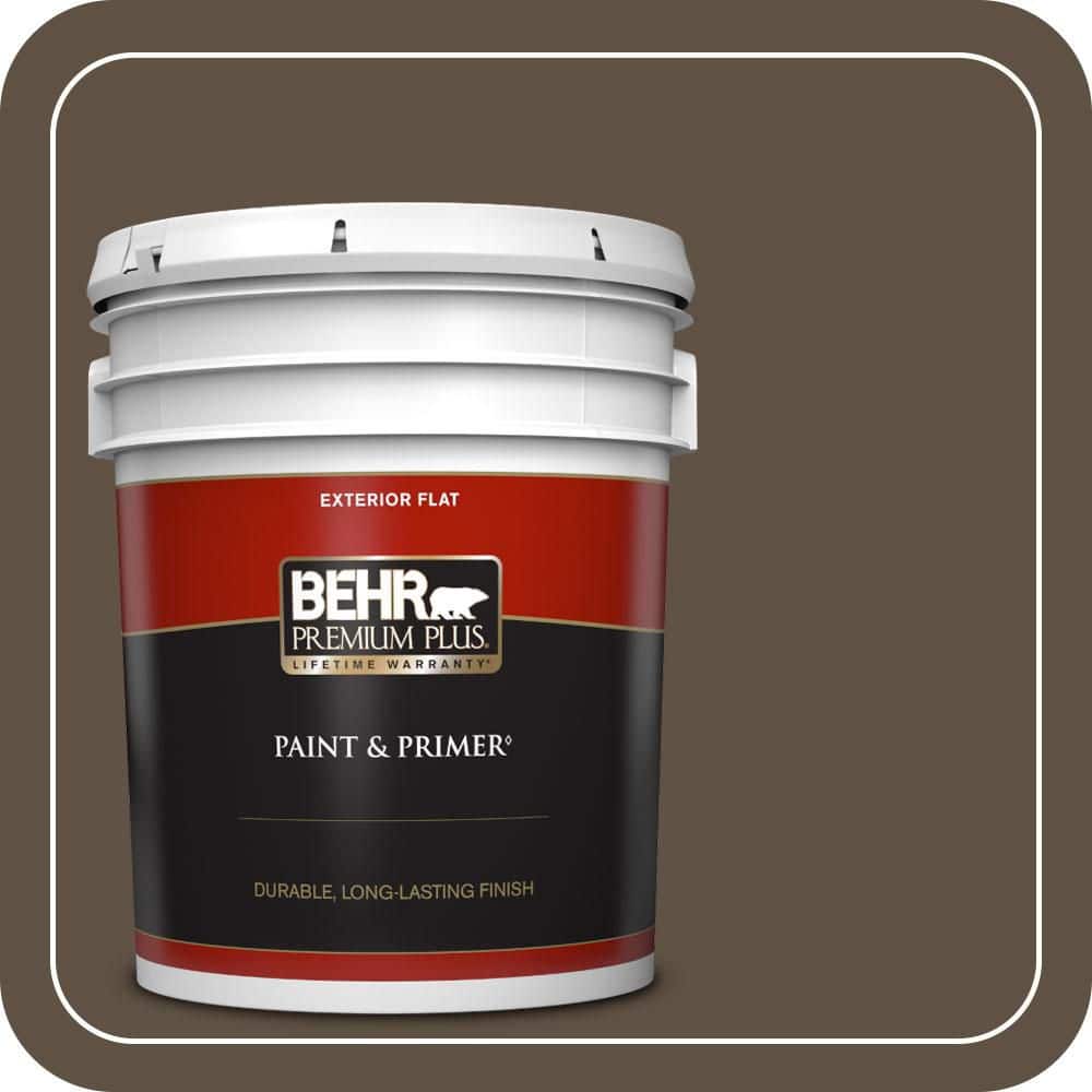 BEHR PREMIUM PLUS 5 gal. #S-H-720 Volcanic Island Flat Exterior Paint & Primer