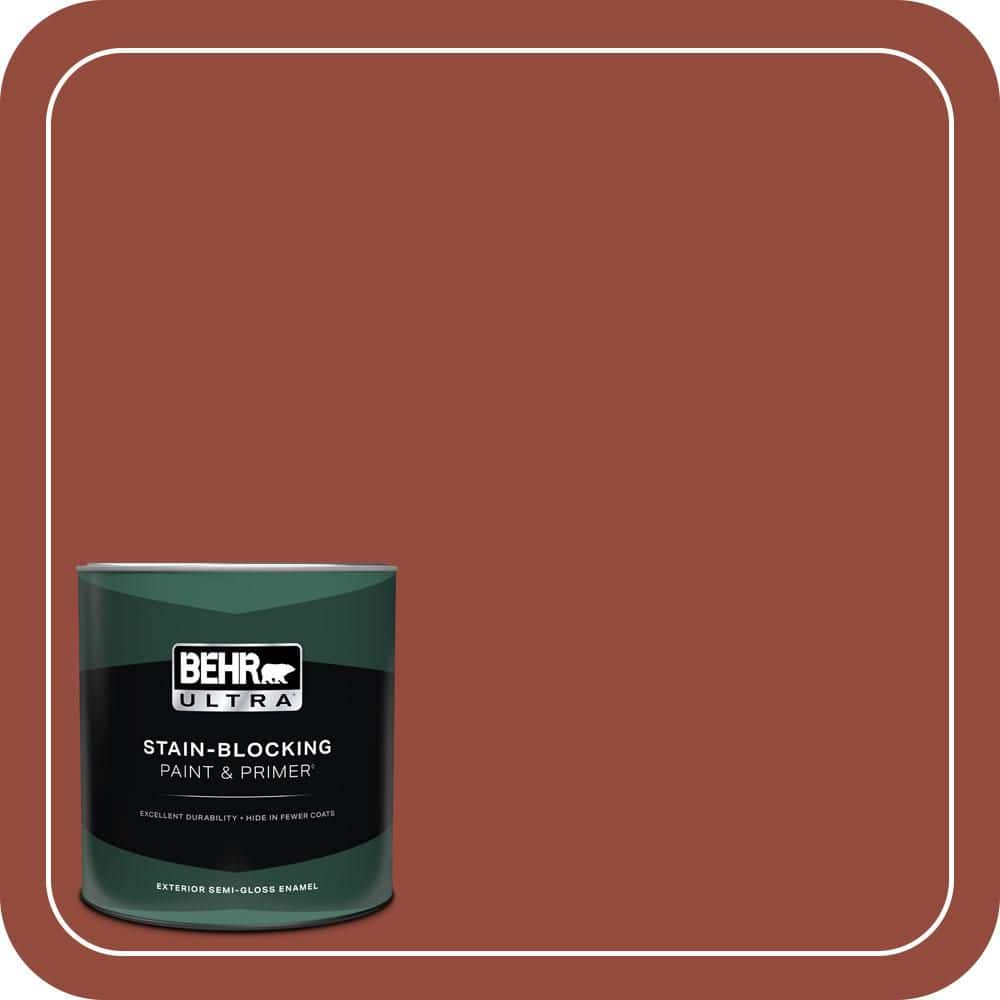 BEHR ULTRA 1 qt. #S-H-200 New Brick Semi-Gloss Enamel Exterior Paint & Primer