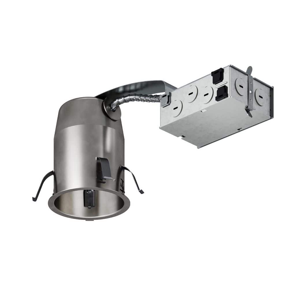 HALO 1-Pack H995 4 in. Aluminum LED Recessed Lighting Housing for Remodel Ceiling, T24, Insulation Contact, Air-Tite (2)