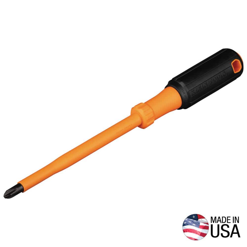 Klein Tools Insulated Screwdriver, #3 Phillips Tip, 6 in. Shank (1)
