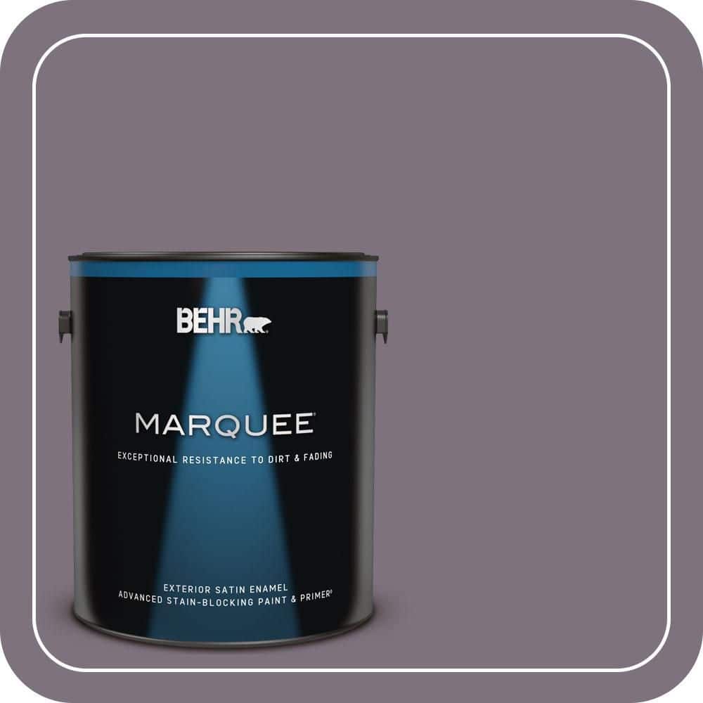 BEHR MARQUEE 1 gal. #N100-5 Plush Velvet Satin Enamel Exterior Paint & Primer