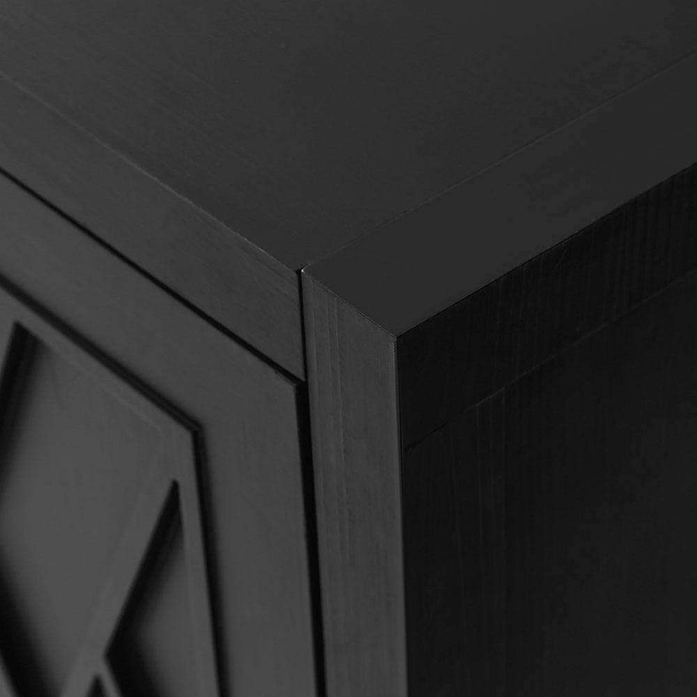 Unbranded 59.8 in. W x 15.6 in. D x 32.3 in. H Bathroom Black Linen Cabinet (2)