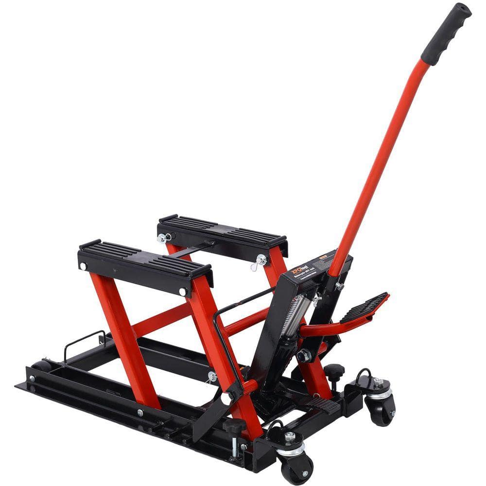 Miscool Ami 1500LB ATV Scissor Lift Jack Portable Motorcycle Lift Table 4 Wheels