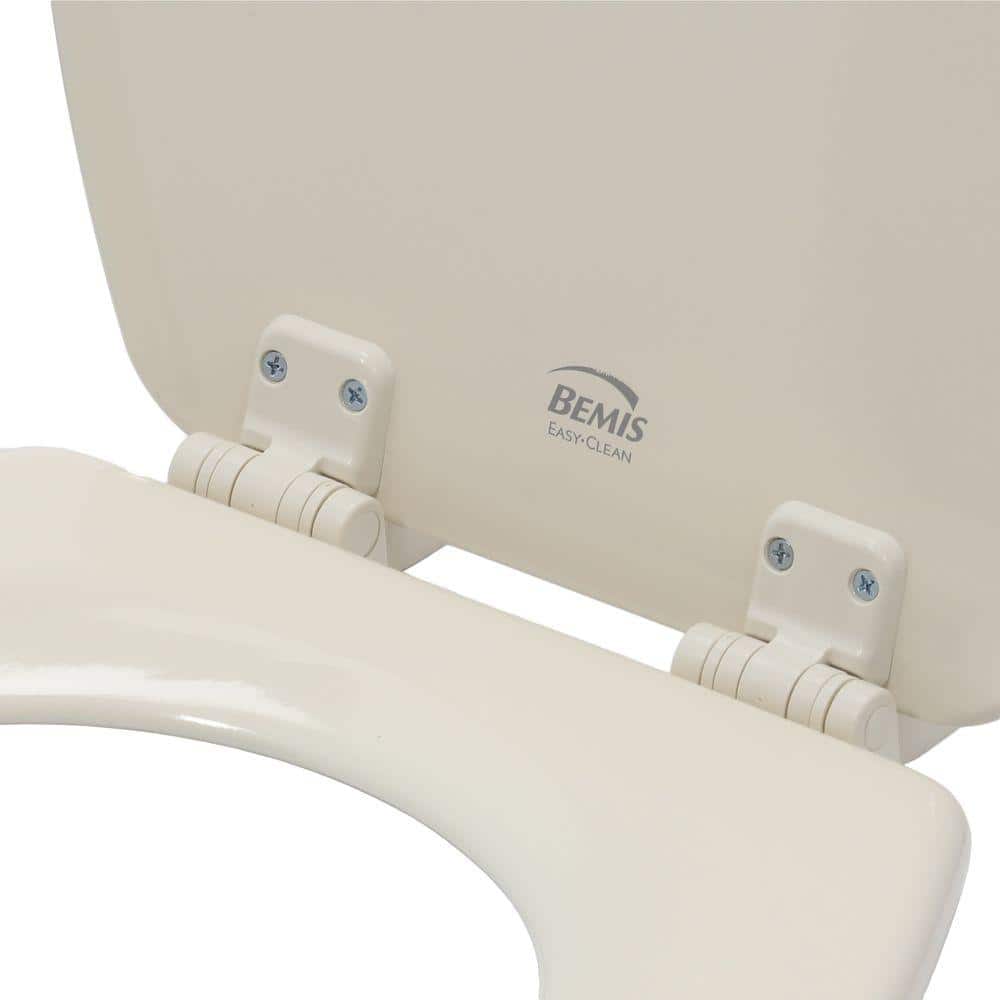 BEMIS Richfield Round Enameled Wood Never Loosens and Removes for Easy Cleaning Toilet Seat in Bone (4)
