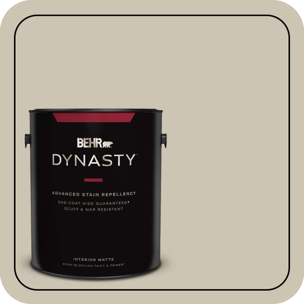 BEHR DYNASTY 1 gal. #N340-2 Dune Grass Matte Interior Stain-Blocking Paint & Primer