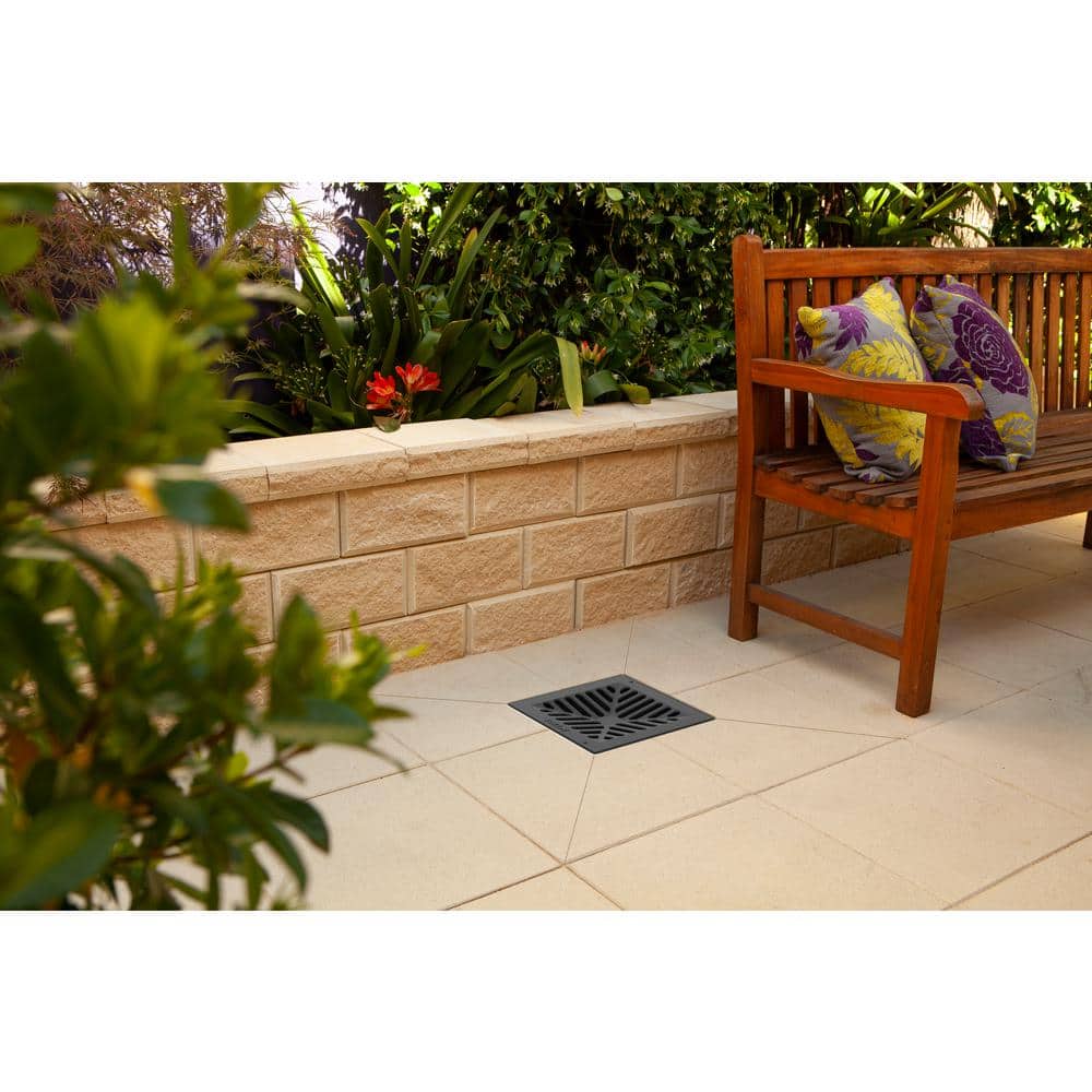 RELN Storm Vortex 9 in. Low Profile Catch Basin Complete with Black Concave Grate (3)