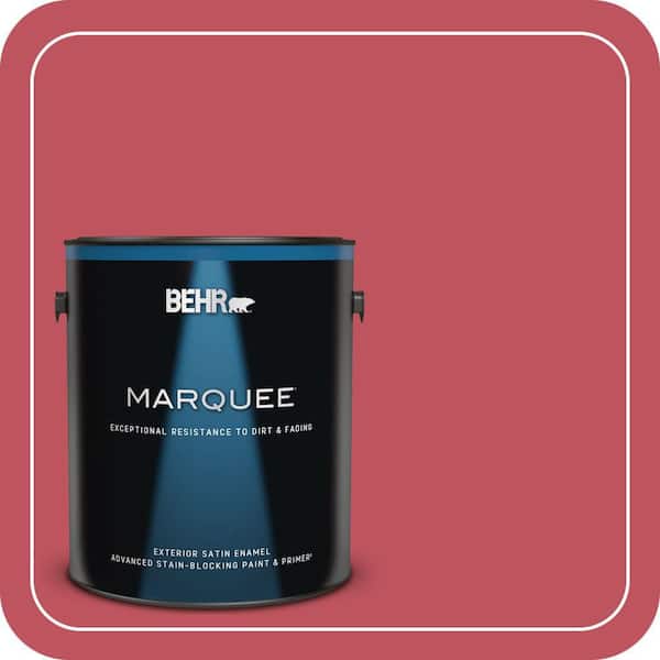 BEHR MARQUEE 1 gal. #P140-6 Hibiscus Flower Satin Enamel Exterior Paint & Primer (2)