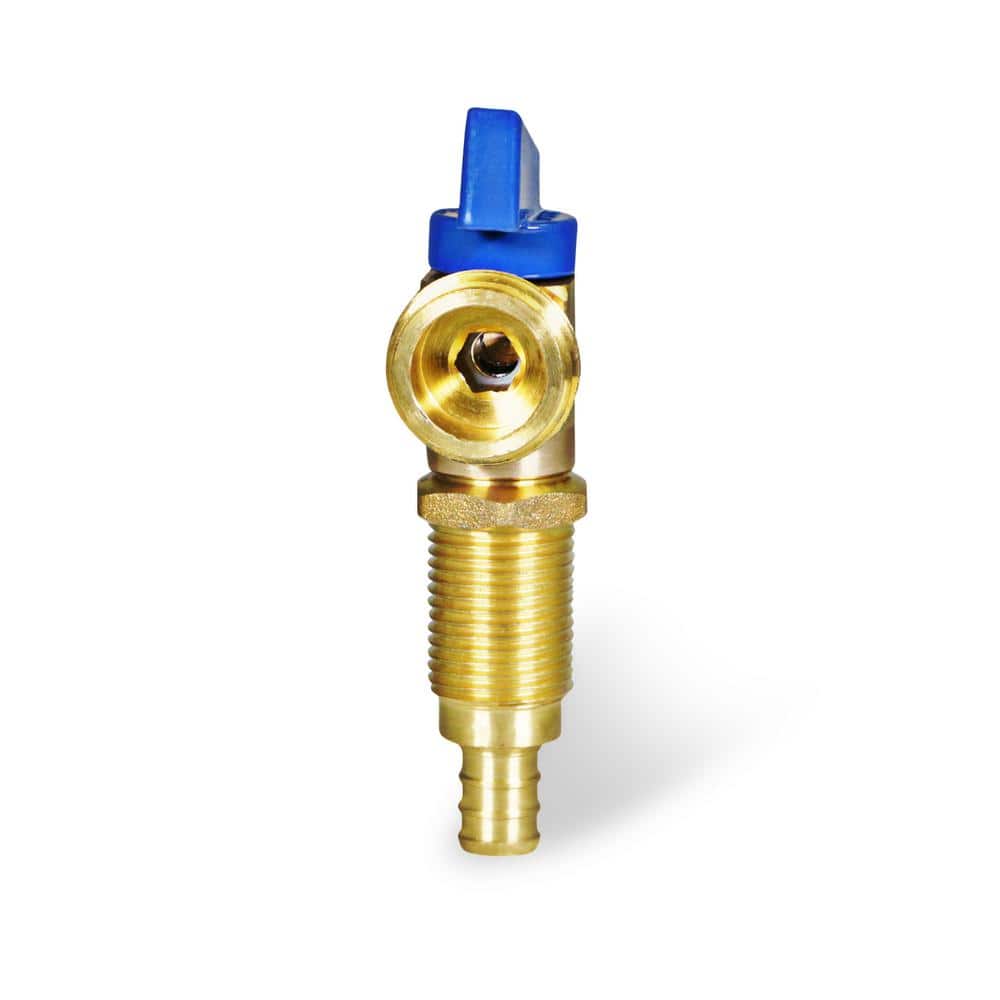 PLUMBFLEX 1/2 in. PEX B x 3/4 in. MHT Brass Washing Machine Replacement Valve Blue for Cold Water Supply (3)