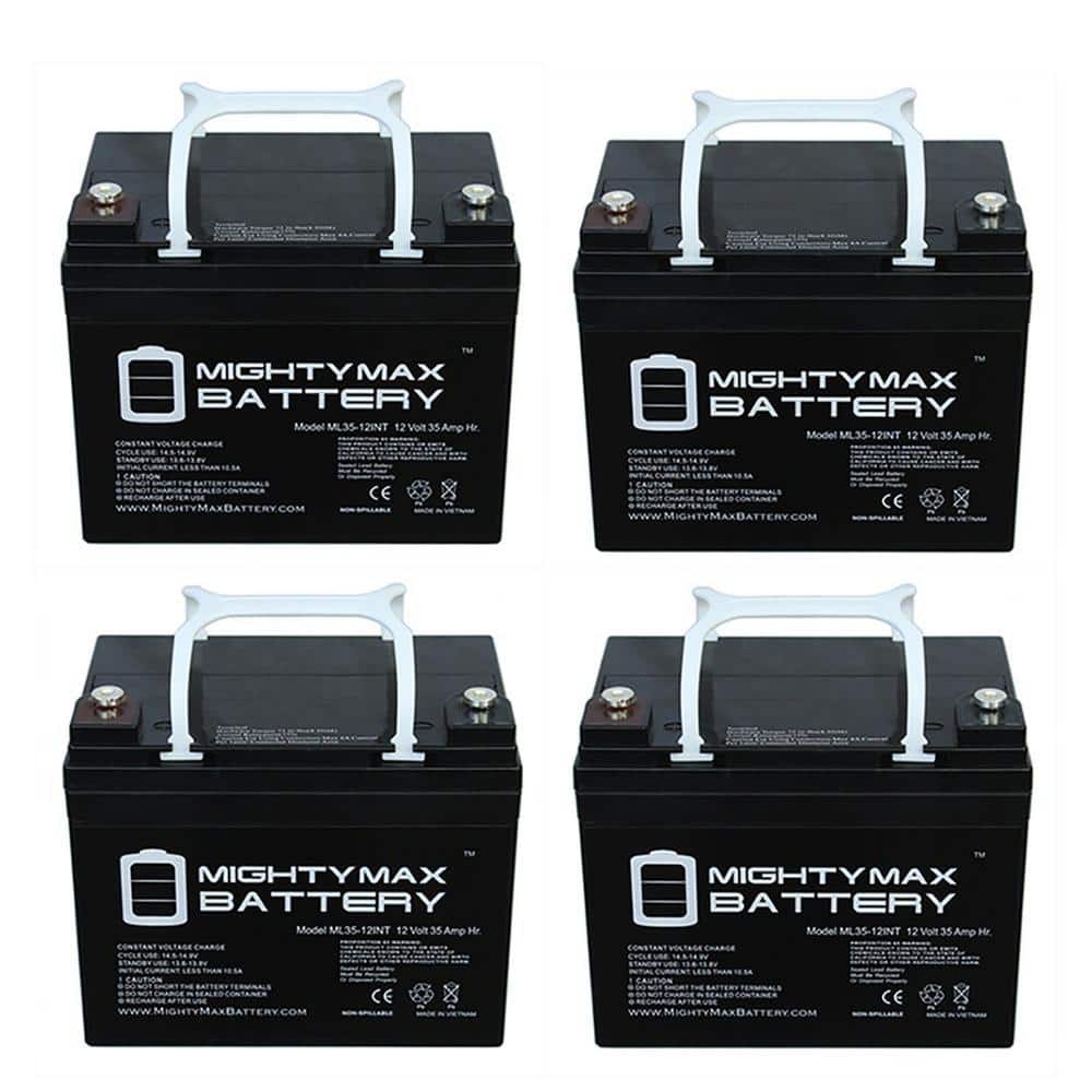 MIGHTY MAX BATTERY 12-Volt 35AH SLA INT Replacement Battery for CSB GP12340 - 4 Pack (1)