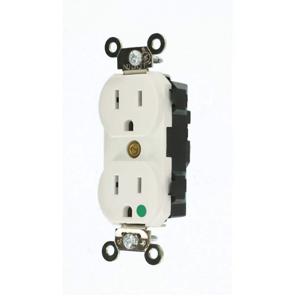 Leviton 15 Amp 125 V Lev-Lok Modular Hospital Grade Duplex Outlet/Receptacle, White (1-Pack) M8200-W (3)