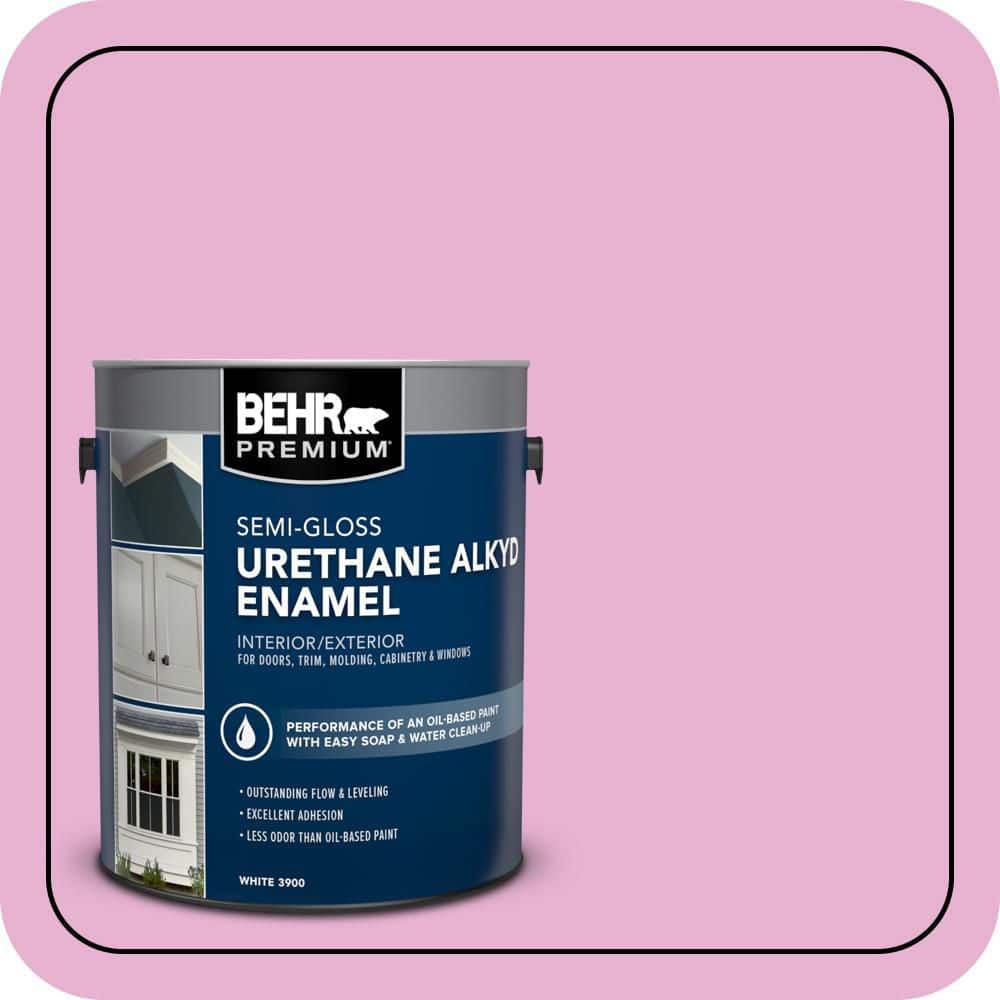 BEHR PREMIUM 1 gal. #P120-2 Gumball Urethane Alkyd Semi-Gloss Enamel Interior/Exterior Paint