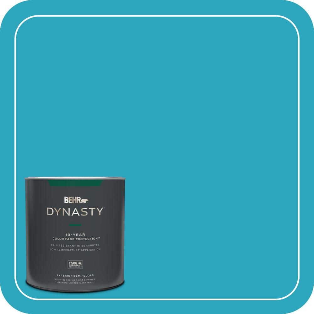 BEHR DYNASTY 1 qt. #MQ4-52 Gulf Waters Semi-Gloss Enamel Exterior Stain-Blocking Paint & Primer