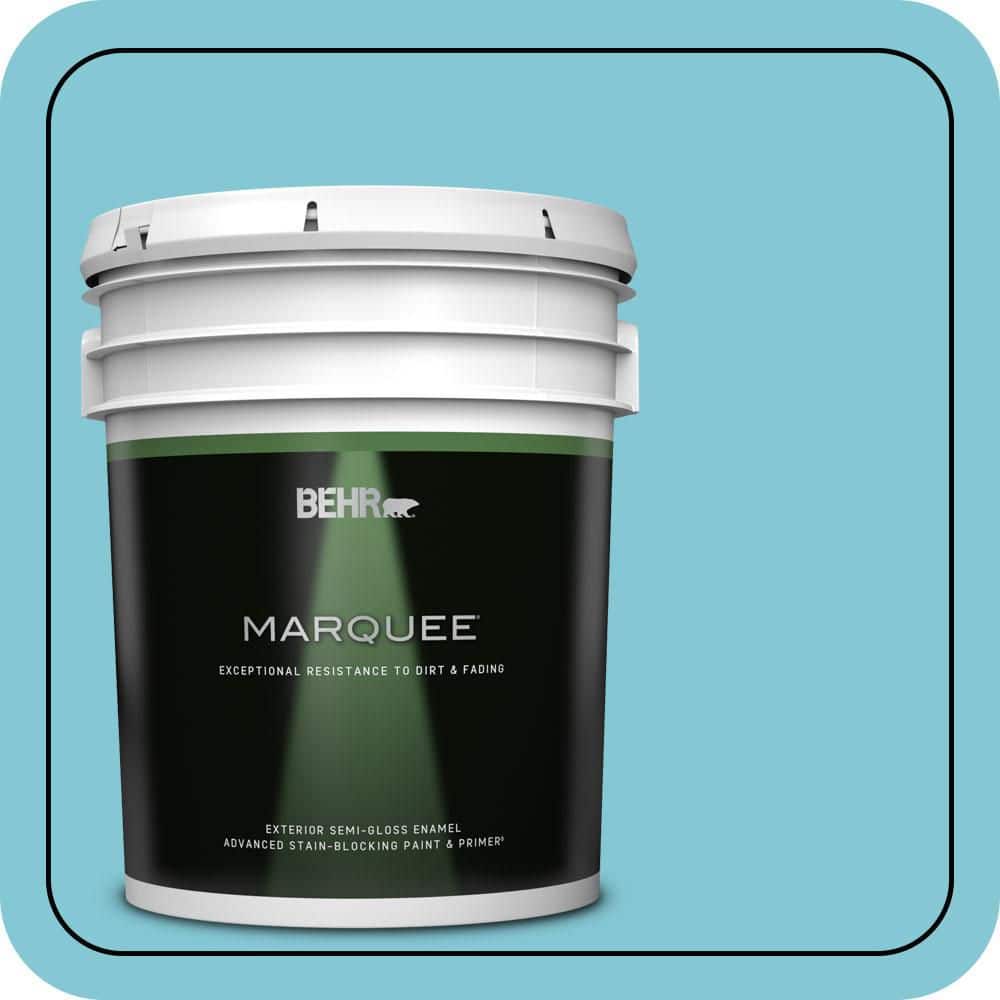 BEHR MARQUEE 5 gal. #MQ4-50 Not a Cloud in Sight Semi-Gloss Enamel Exterior Paint & Primer
